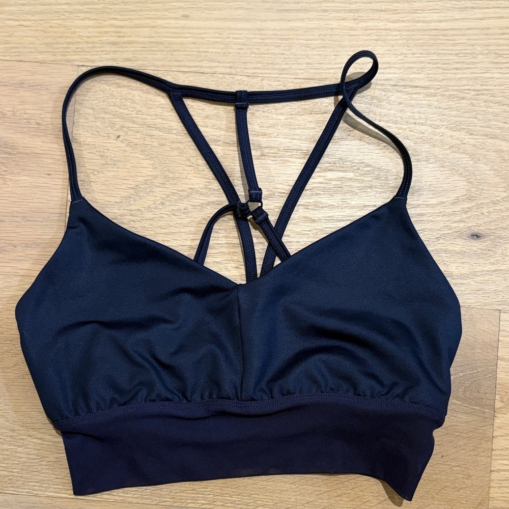 ALO Yoga Black Strappy Sports Bra